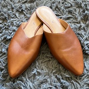 Madewell Brown Leather Remi Mules Size 5 1/2